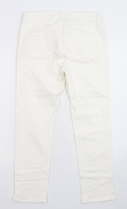 Womens UK Size 10 H&M Extra-Slim Fit Skinny White Jeans