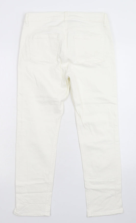 Womens UK Size 10 H&M Extra-Slim Fit Skinny White Jeans