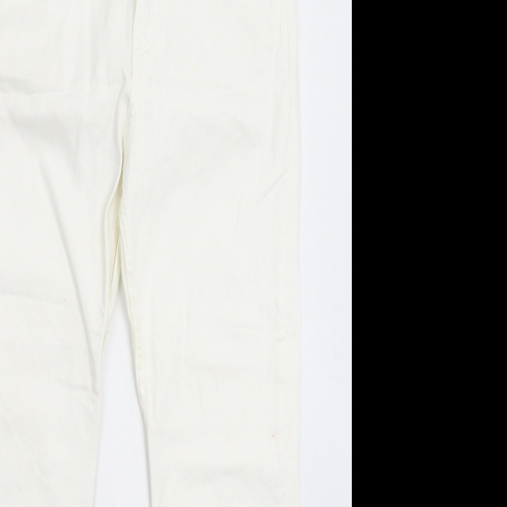 Womens UK Size 10 H&M Extra-Slim Fit Skinny White Jeans