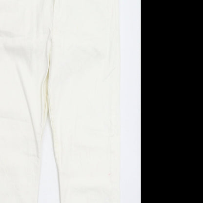 Womens UK Size 10 H&M Extra-Slim Fit Skinny White Jeans