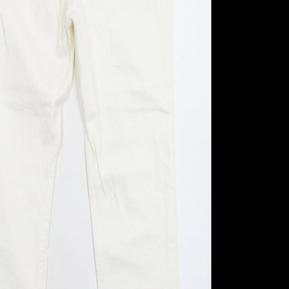 Womens UK Size 10 H&M Extra-Slim Fit Skinny White Jeans