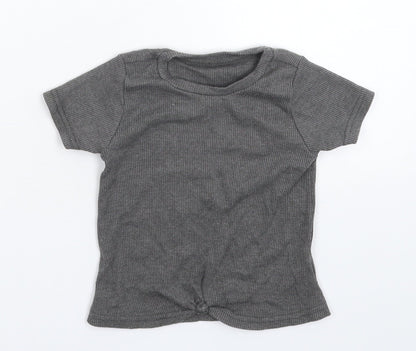 Nutmeg Girls Grey   Basic T-Shirt Size 5-6 Years