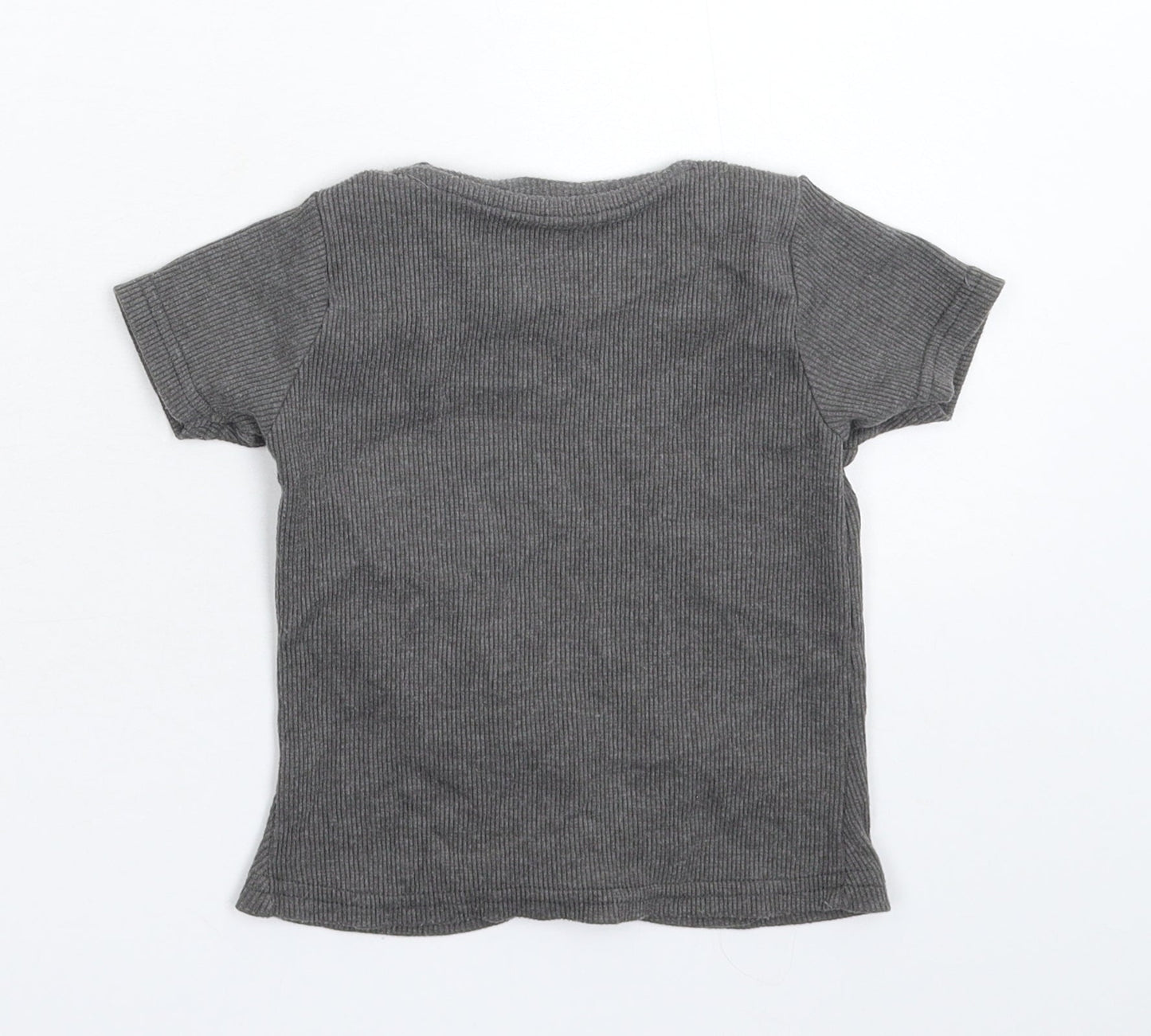 Nutmeg Girls Grey   Basic T-Shirt Size 5-6 Years