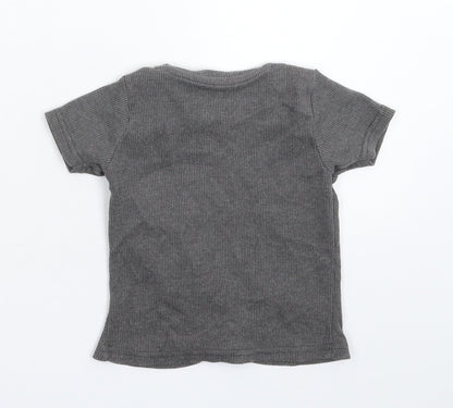 Nutmeg Girls Grey   Basic T-Shirt Size 5-6 Years