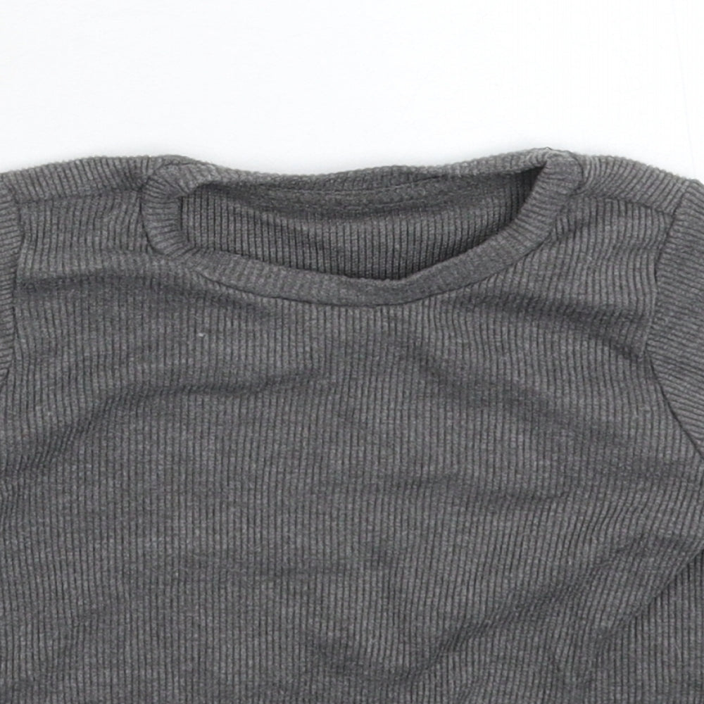 Nutmeg Girls Grey   Basic T-Shirt Size 5-6 Years