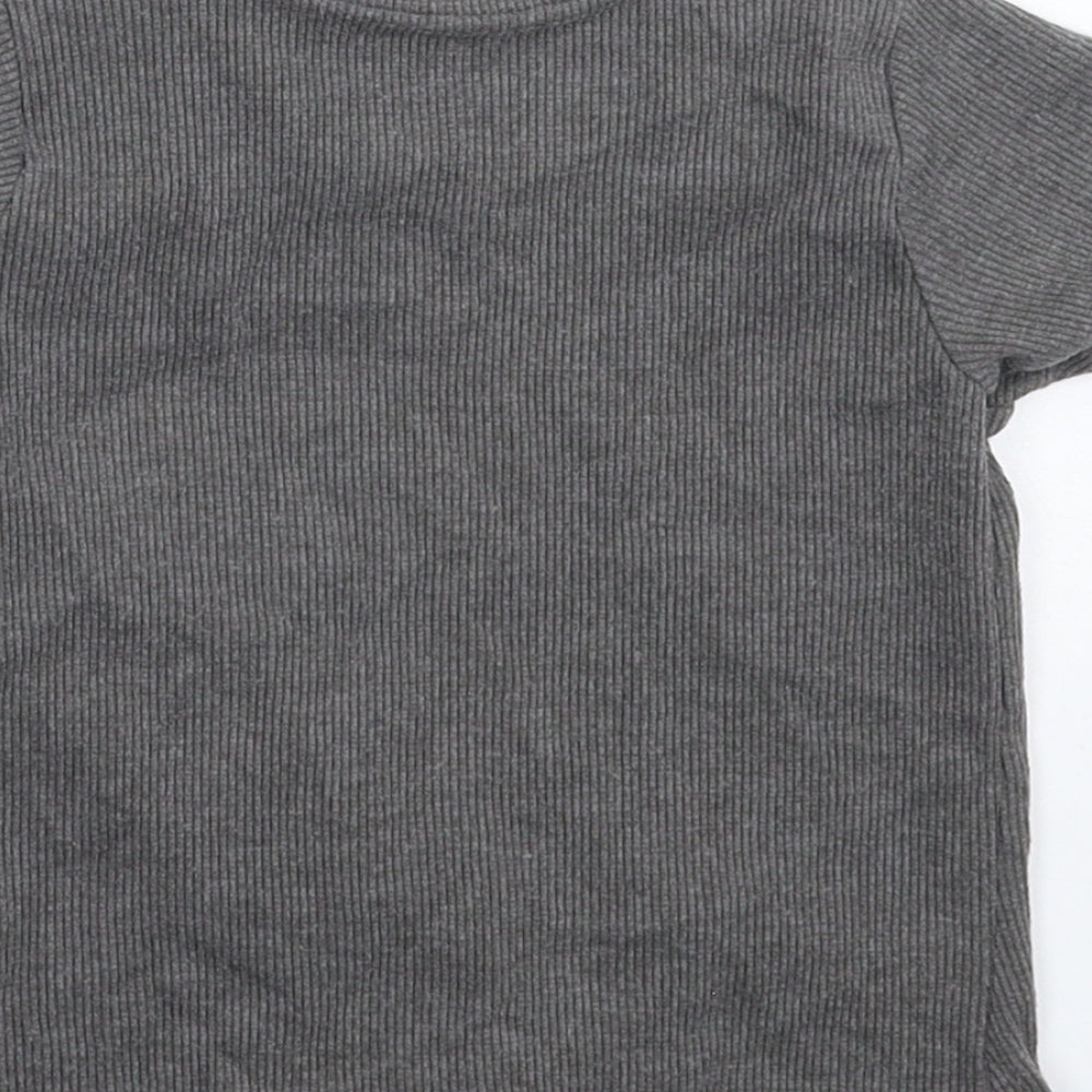Nutmeg Girls Grey   Basic T-Shirt Size 5-6 Years