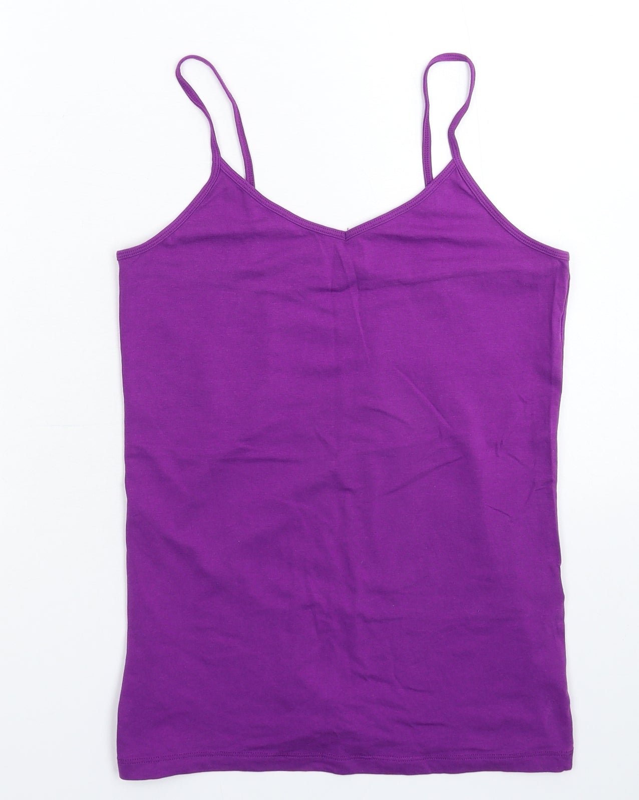 Womens UK Size L FOREVER 21 Purple Basic Tank
