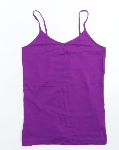 Womens UK Size L FOREVER 21 Purple Basic Tank