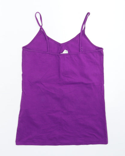 Womens UK Size L FOREVER 21 Purple Basic Tank