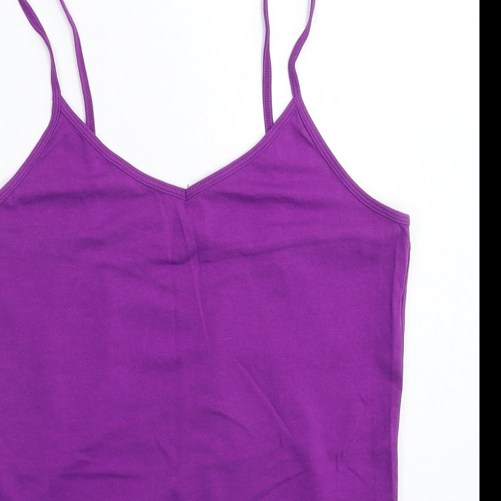 Womens UK Size L FOREVER 21 Purple Basic Tank