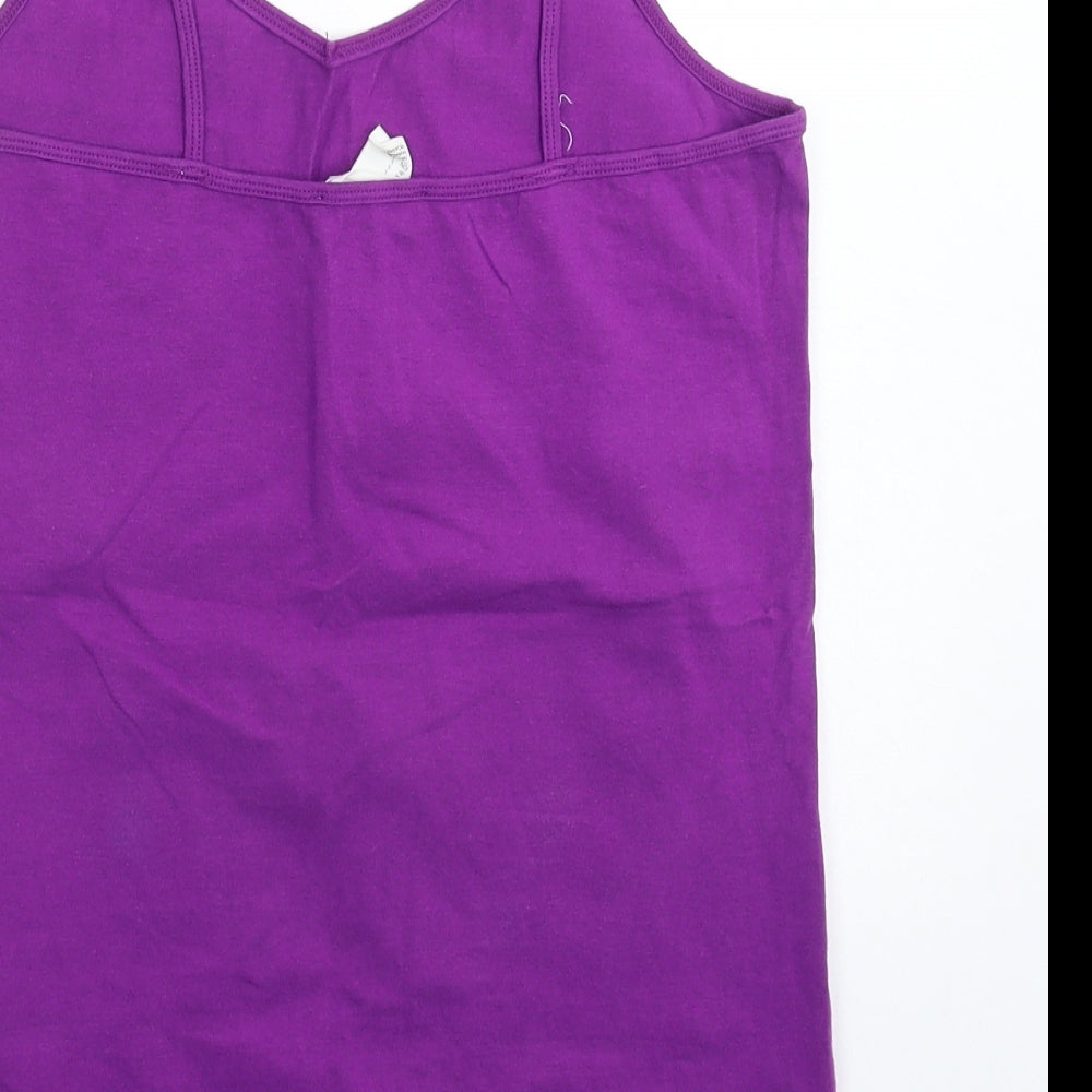 Womens UK Size L FOREVER 21 Purple Basic Tank