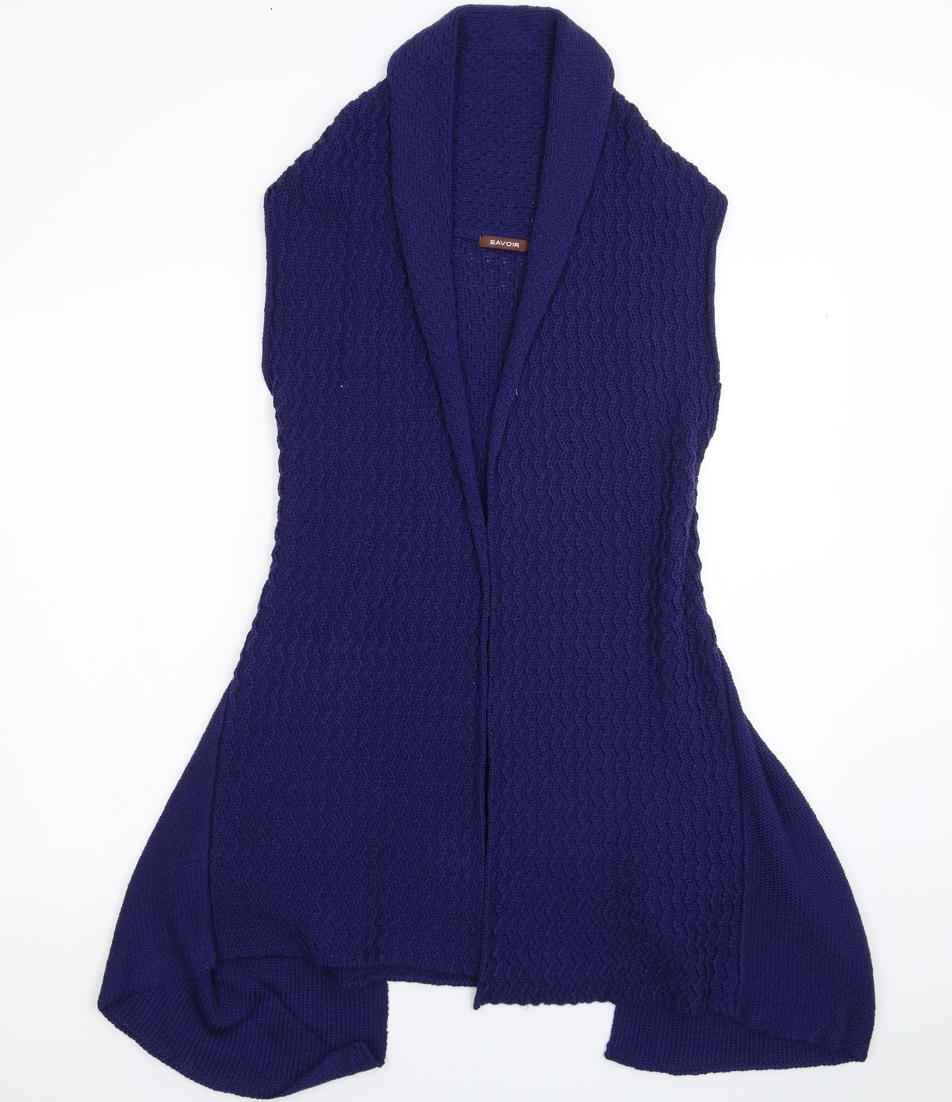 Womens UK Size 10 Savoir Blue Cardigan Jumper