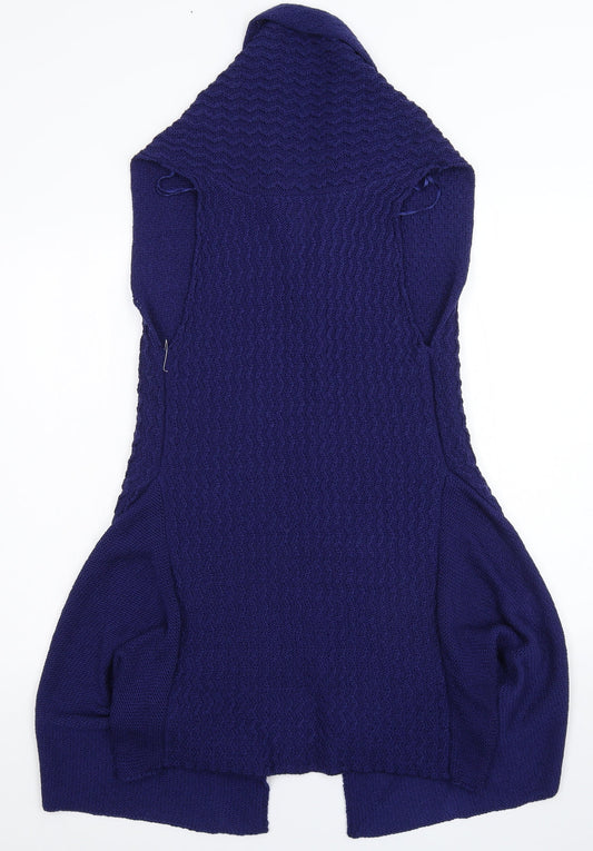 Womens UK Size 10 Savoir Blue Cardigan Jumper