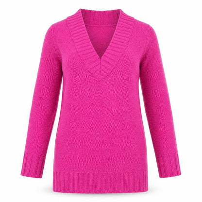 Front view of Shop Direct women’s pink knit jumper, size UK 10