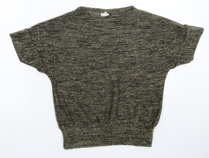 Womens UK Size M Preworn Gold Pullover Jumper