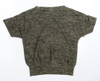 Womens UK Size M Preworn Gold Pullover Jumper