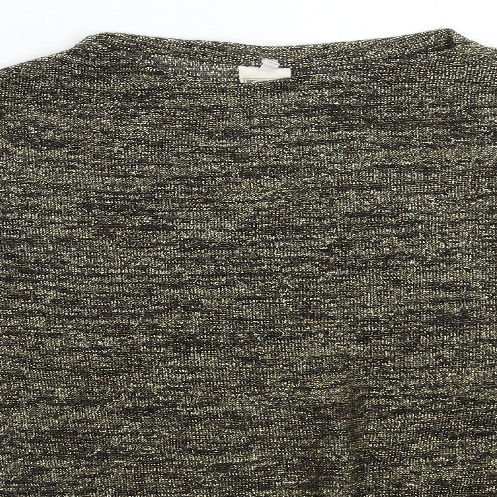 Womens UK Size M Preworn Gold Pullover Jumper