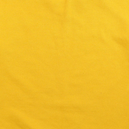 Brand and care label for KOTON women’s yellow pullover sweatshirt, size XS
