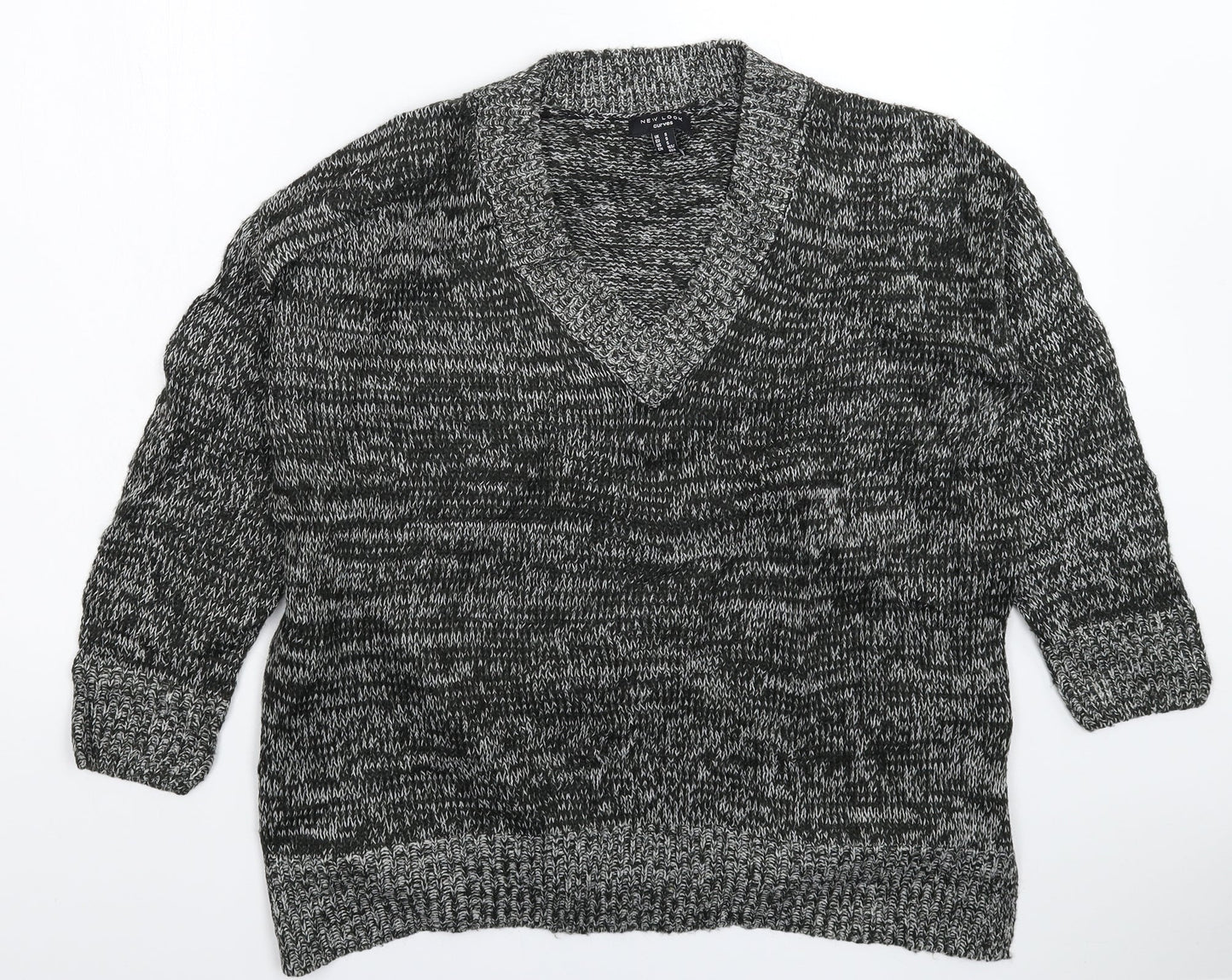 Womens UK Size S New Look Grey Pullover Jumper