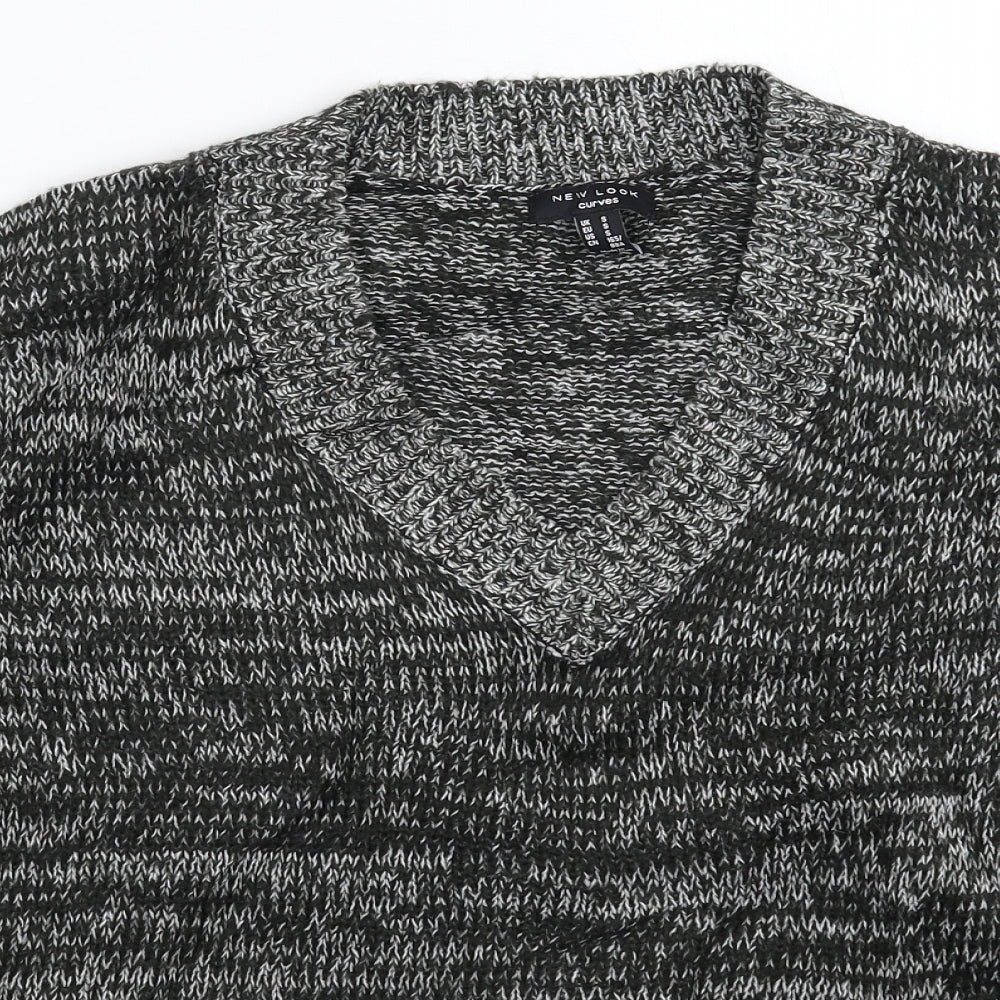 Womens UK Size S New Look Grey Pullover Jumper