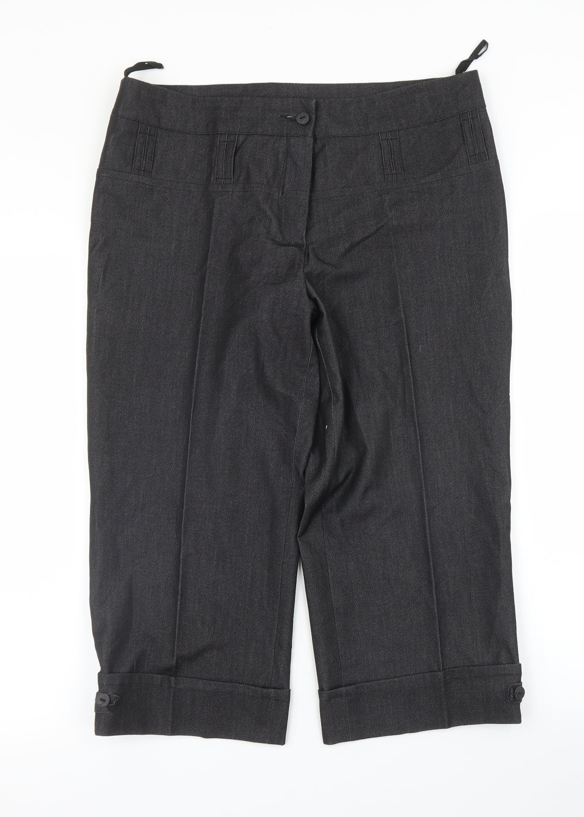 Gonto Womens Grey   Capri Trousers Size L L20 in