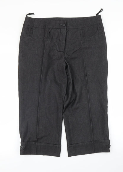 Gonto Womens Grey   Capri Trousers Size L L20 in