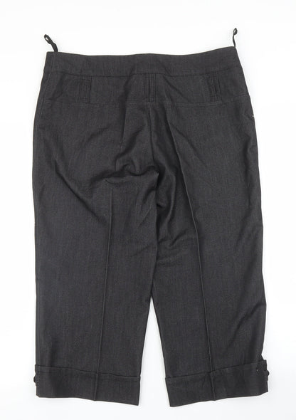Gonto Womens Grey   Capri Trousers Size L L20 in