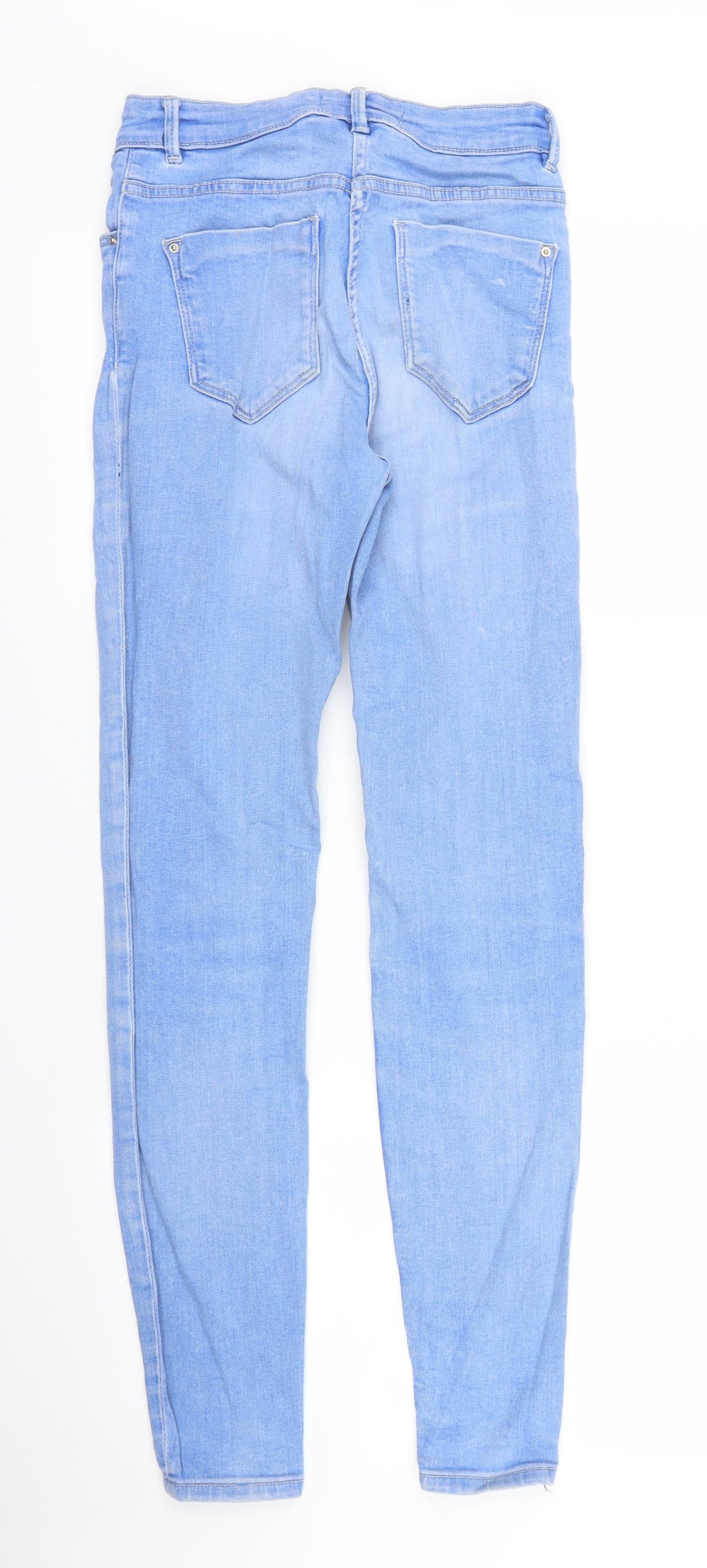 Womens UK Size 8 Papaya Regular Fit Skinny Blue Jeans