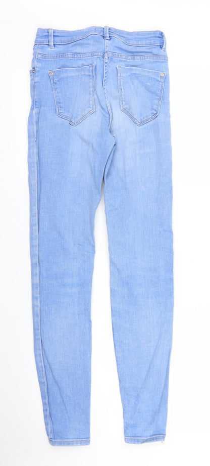 Womens UK Size 8 Papaya Regular Fit Skinny Blue Jeans