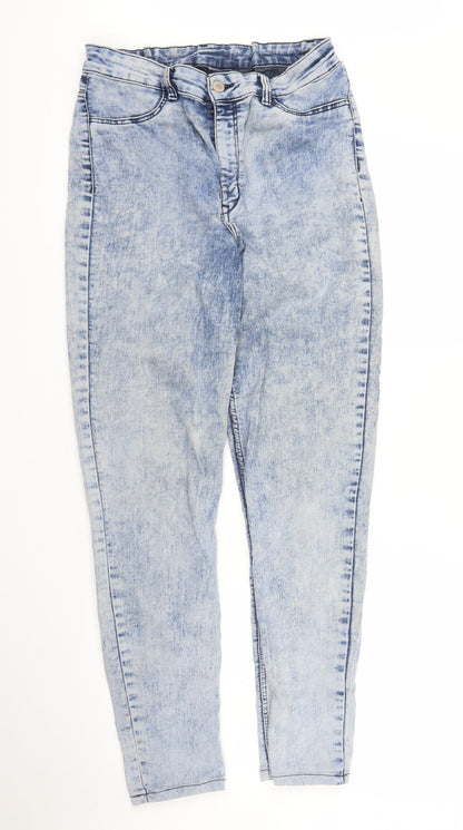 Womens UK Size M Preworn Regular Fit Mom Blue Jeans