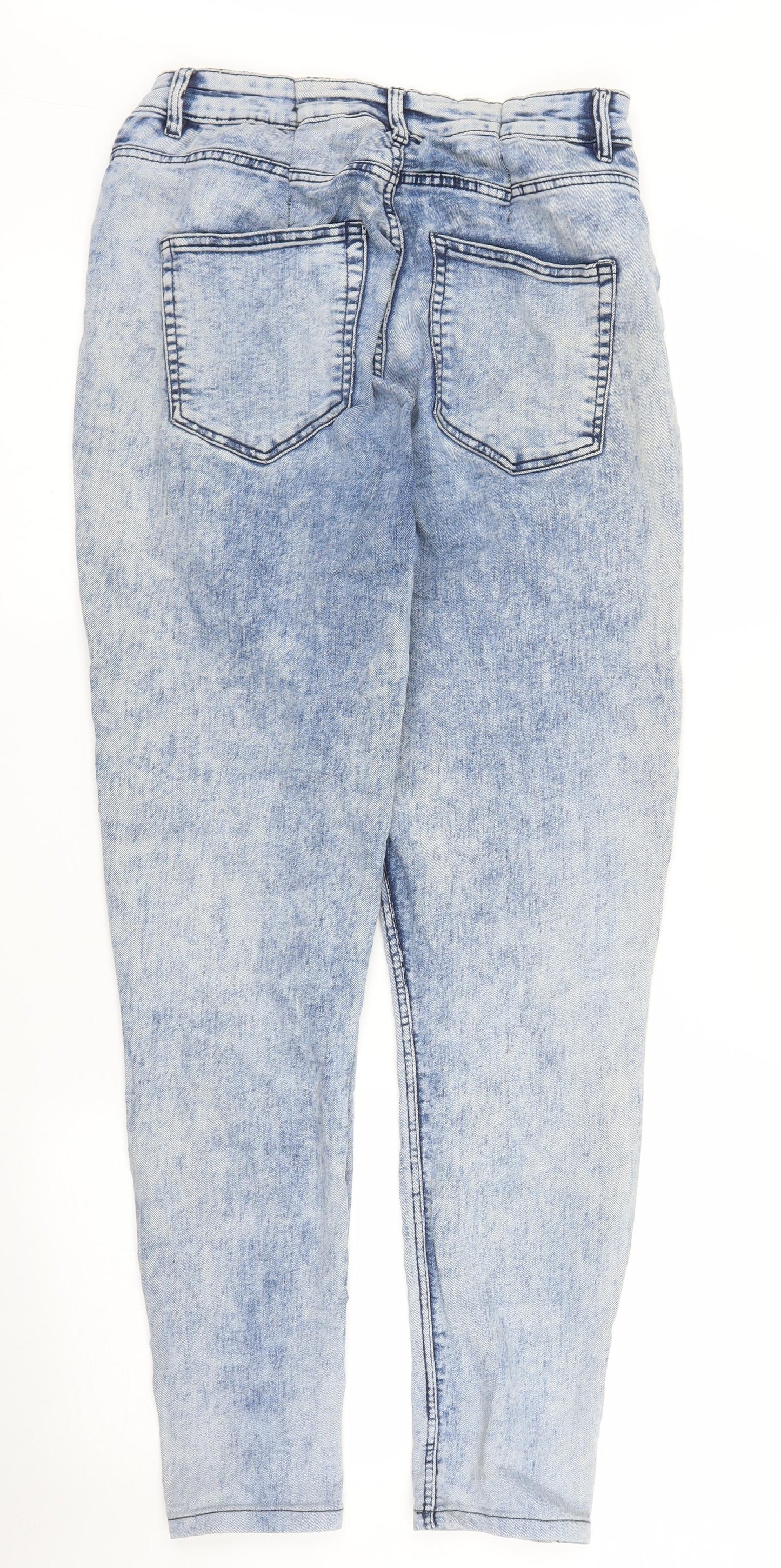 Womens UK Size M Preworn Regular Fit Mom Blue Jeans