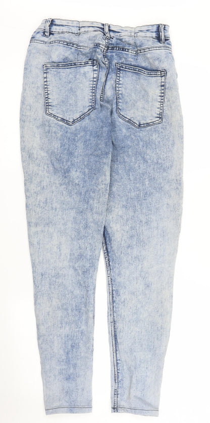Womens UK Size M Preworn Regular Fit Mom Blue Jeans