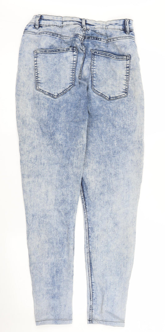 Womens UK Size M Preworn Regular Fit Mom Blue Jeans