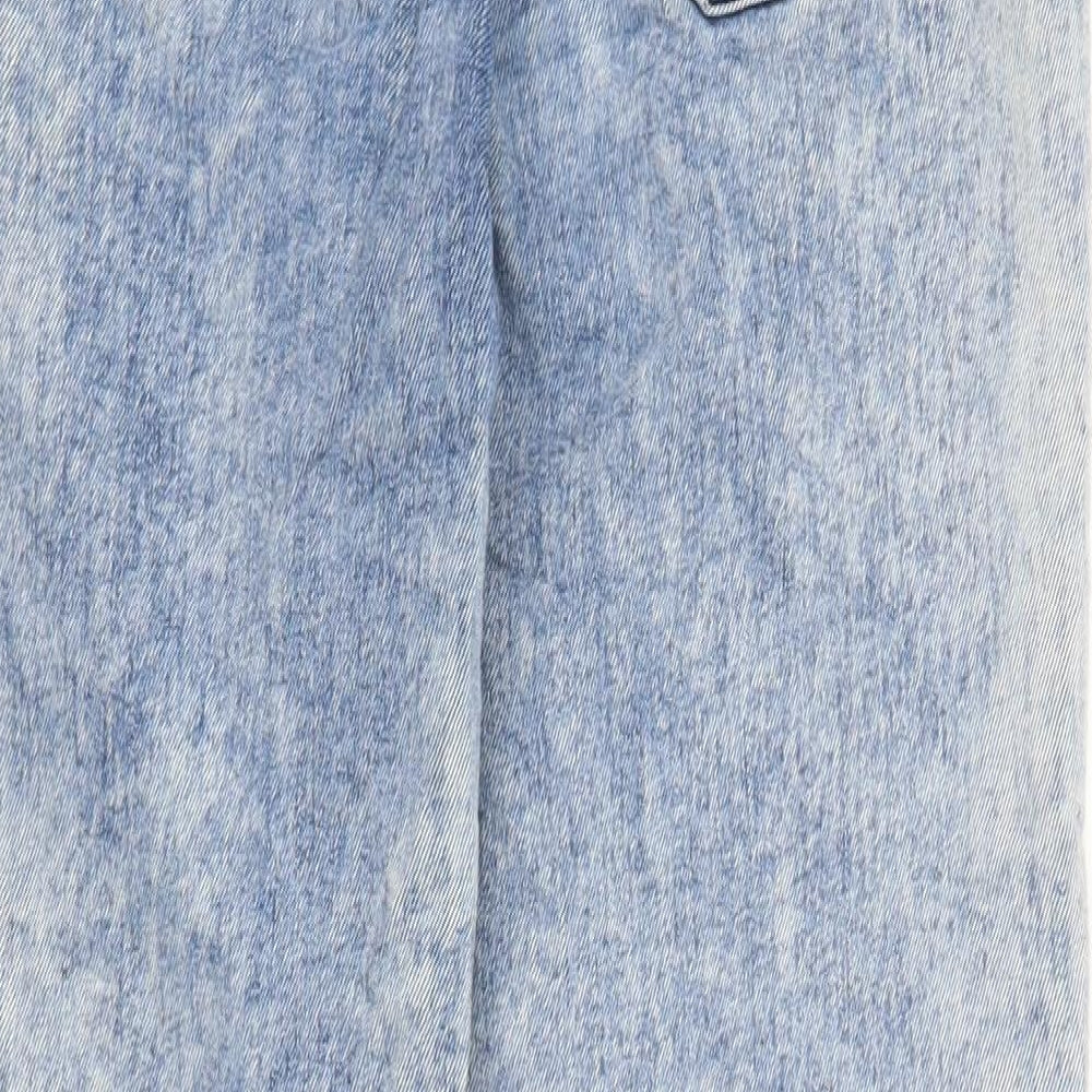 Womens UK Size M Preworn Regular Fit Mom Blue Jeans
