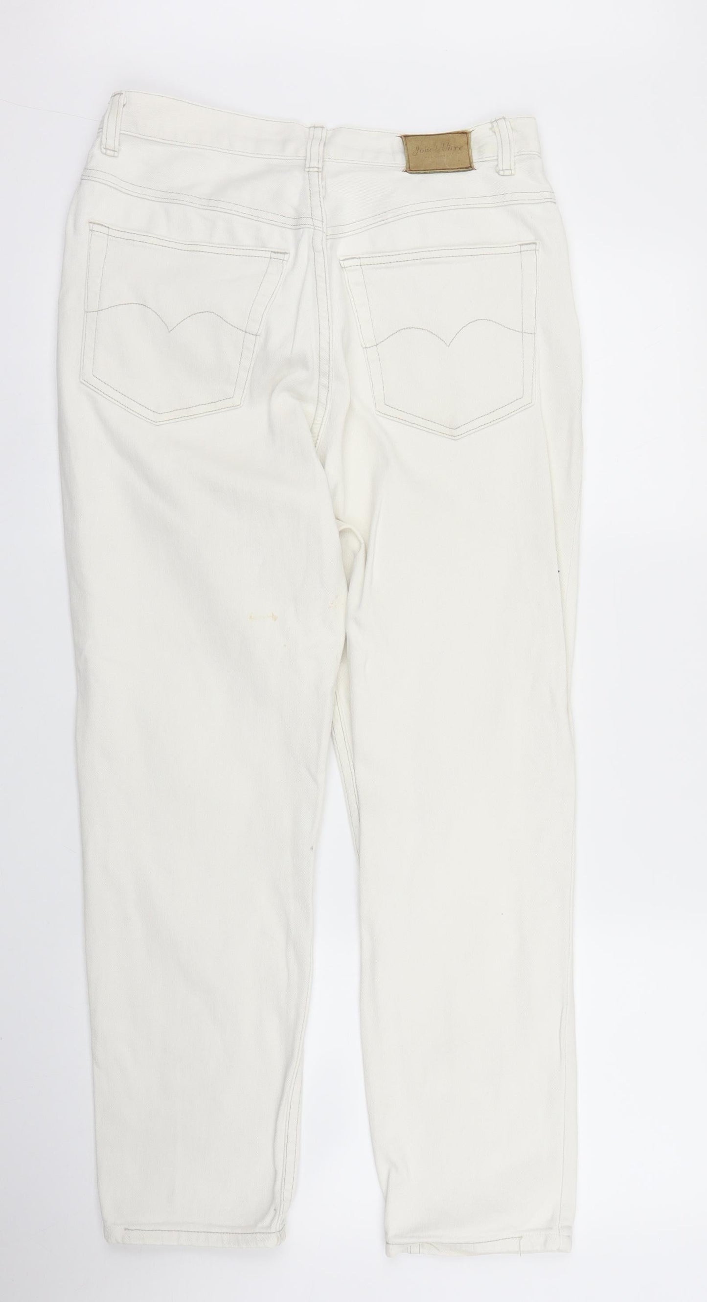 Joie De Vivre Womens White  Denim Straight Jeans Size 30 in L27 in