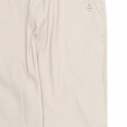 Womens UK Size XL Preworn Regular Fit Carrot Beige Trousers