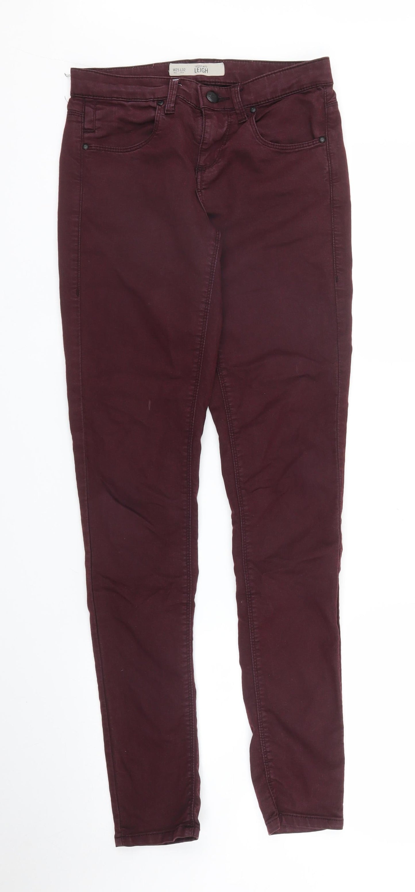 Topshop Womens Purple  Denim Skinny Jeans Size 26 in L29 in