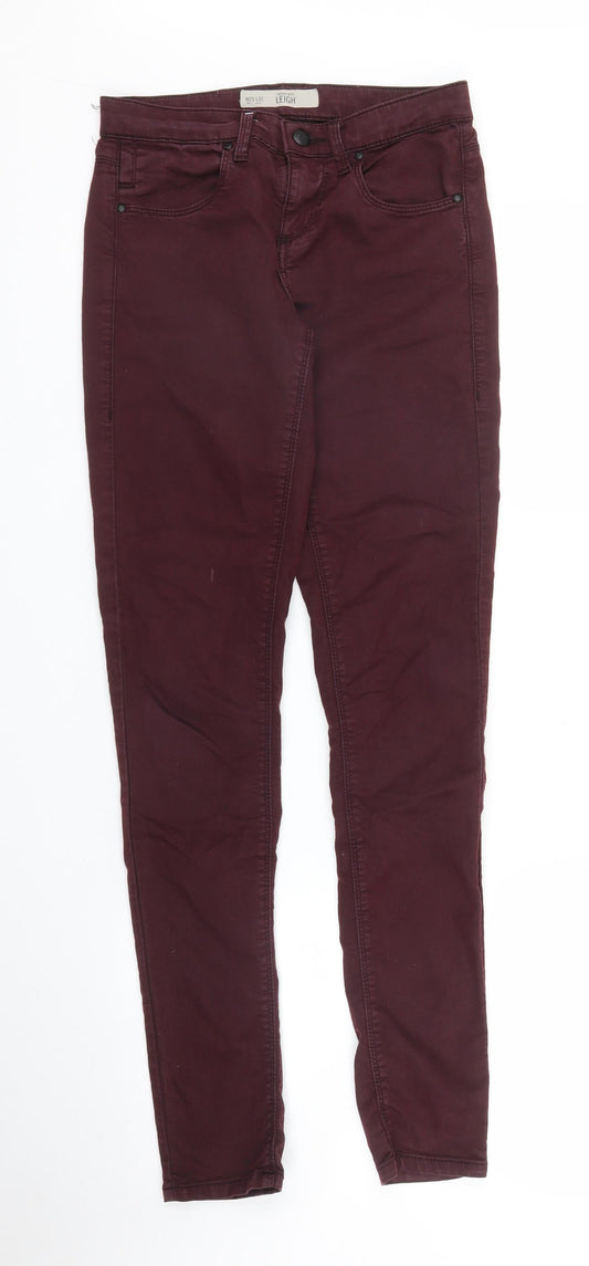 Topshop Womens Purple  Denim Skinny Jeans Size 26 in L29 in