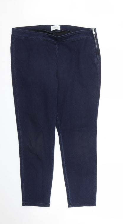 Saviour Womens Blue  Denim Jegging Jeans Size 12 L24 in