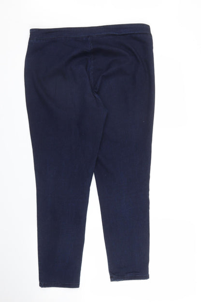 Saviour Womens Blue  Denim Jegging Jeans Size 12 L24 in