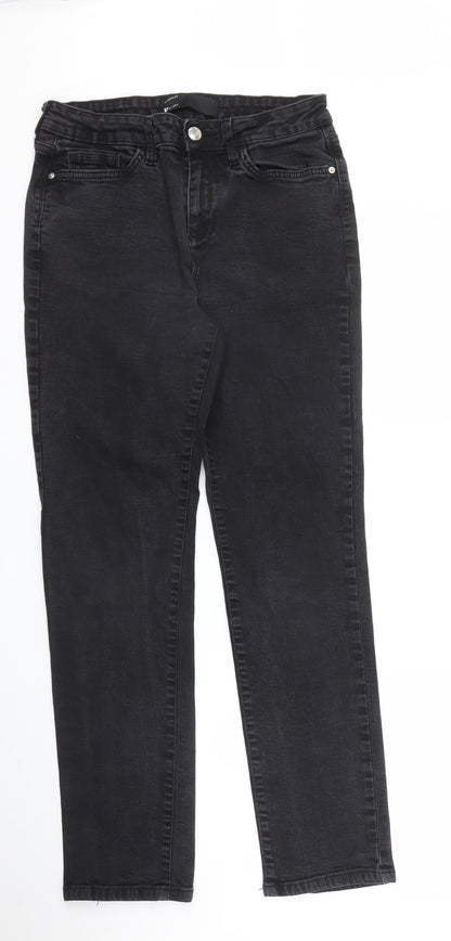 Very Womens Black  Denim Straight Jeans Size 29 in L28 in