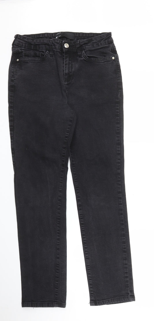 Very Womens Black  Denim Straight Jeans Size 29 in L28 in