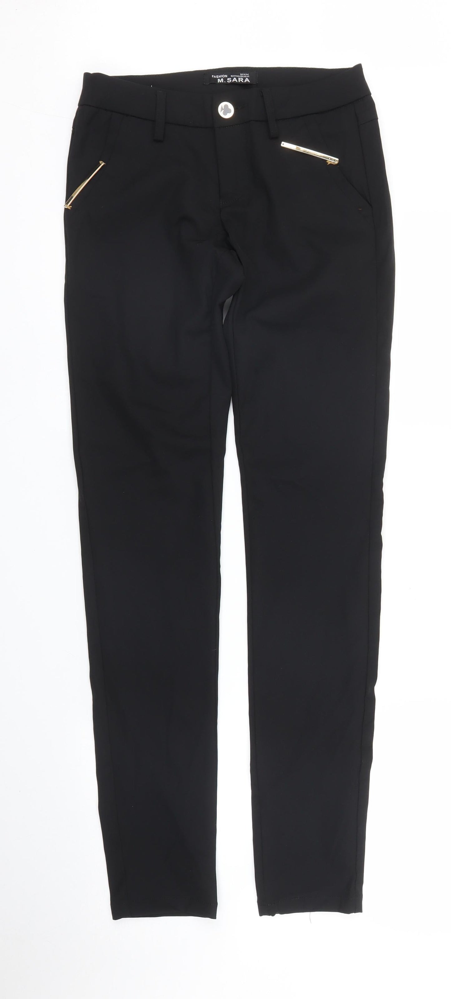 M. Sara Womens Black   Carrot Trousers Size 26 in L31 in