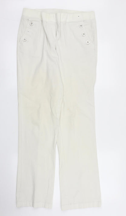 Maine New England Womens White   Trousers  Size 14 L30 in