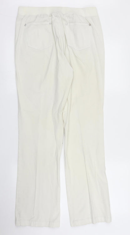 Maine New England Womens White   Trousers  Size 14 L30 in