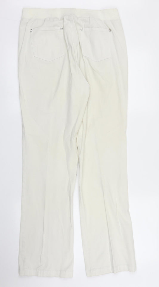 Maine New England Womens White   Trousers  Size 14 L30 in