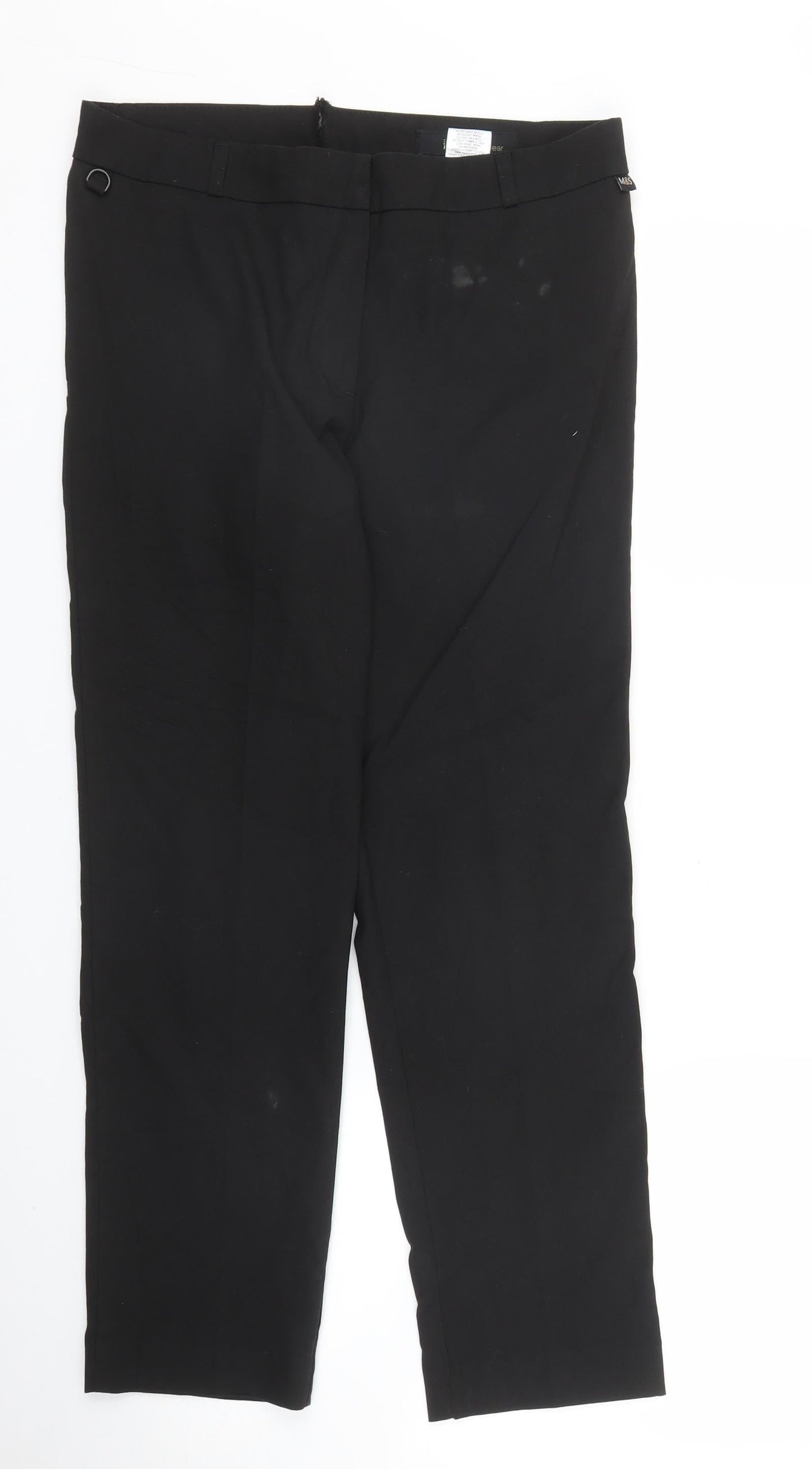 Incorporate Wear Womens Black   Capri Trousers Size 12 L25 in