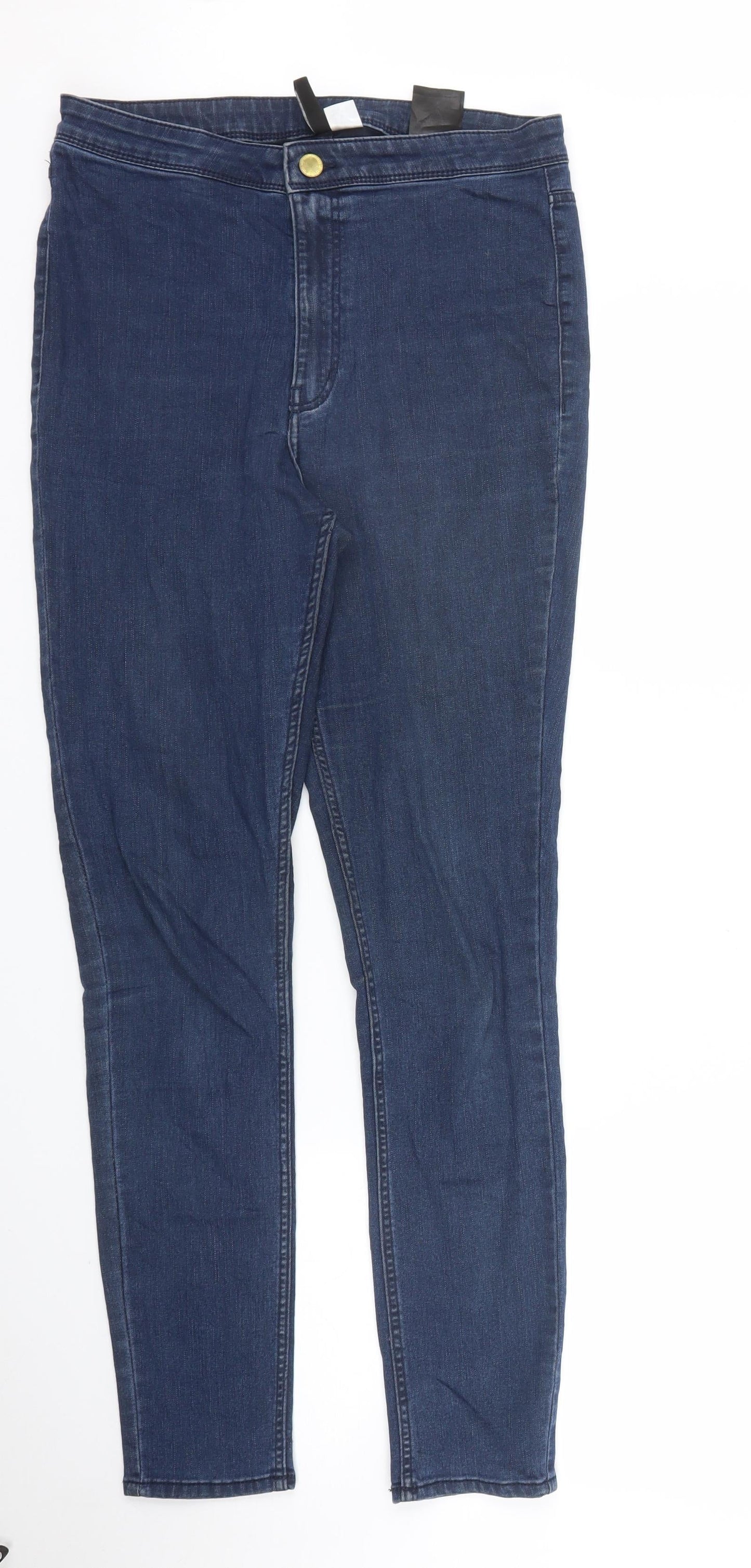 Womens UK Size 12 H&M Regular Fit Skinny Blue Jeans
