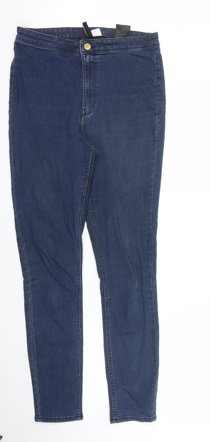 Womens UK Size 12 H&M Regular Fit Skinny Blue Jeans