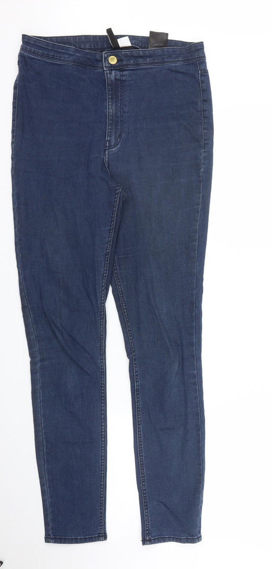 Womens UK Size 12 H&M Regular Fit Skinny Blue Jeans